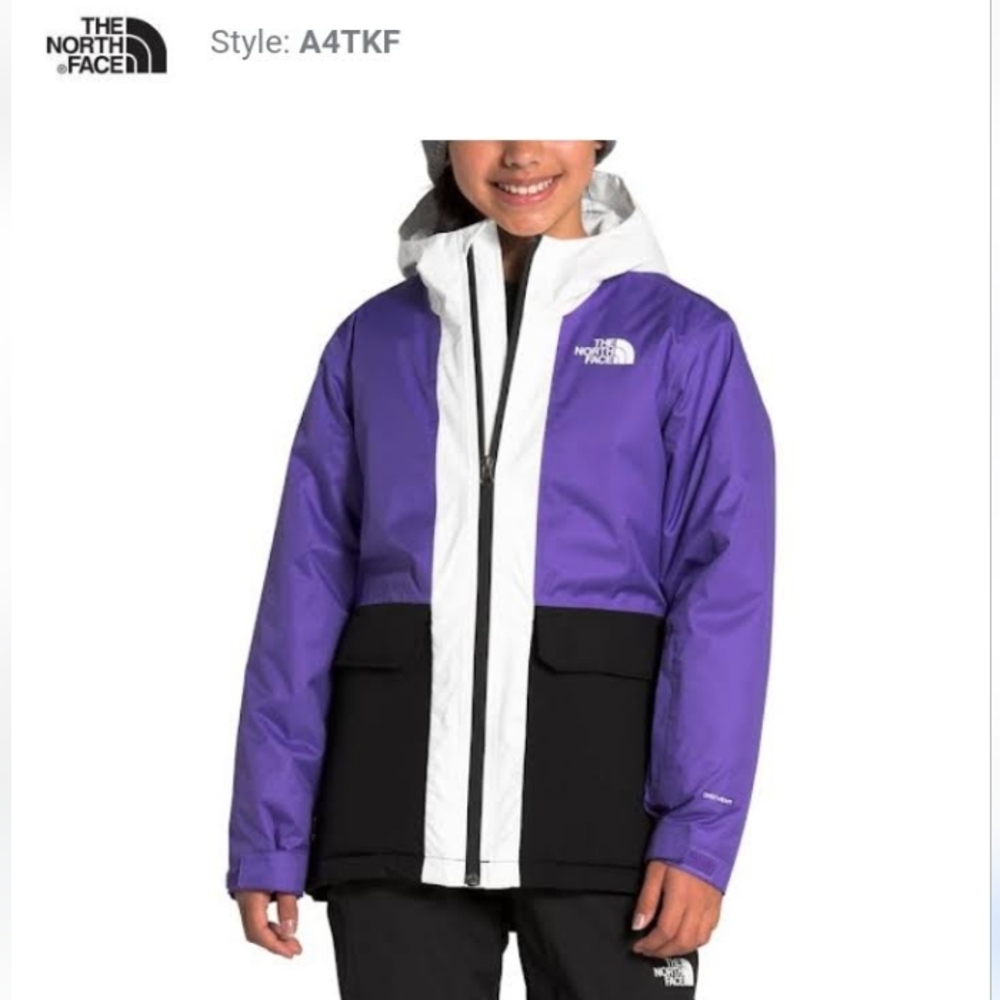 The North Face Purple, White & Black Ski/Snow Jacket